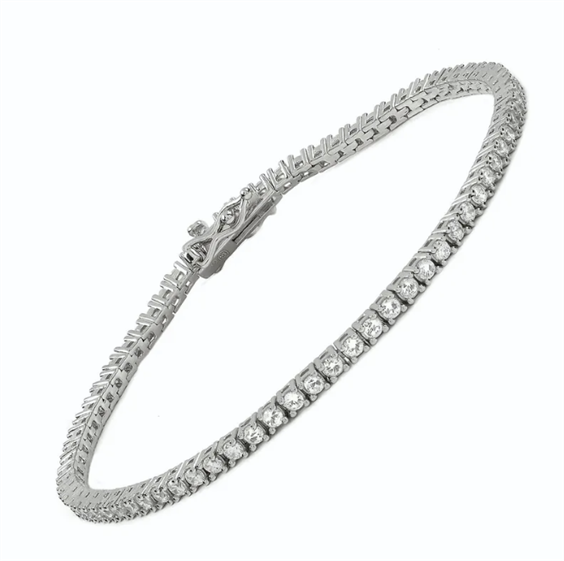 Bracciale Gioielleria Dossena  Donna in Oro bianco Cubic Zirconia BROR-4-253 TENNIS - BROR-4-253 TENNIS